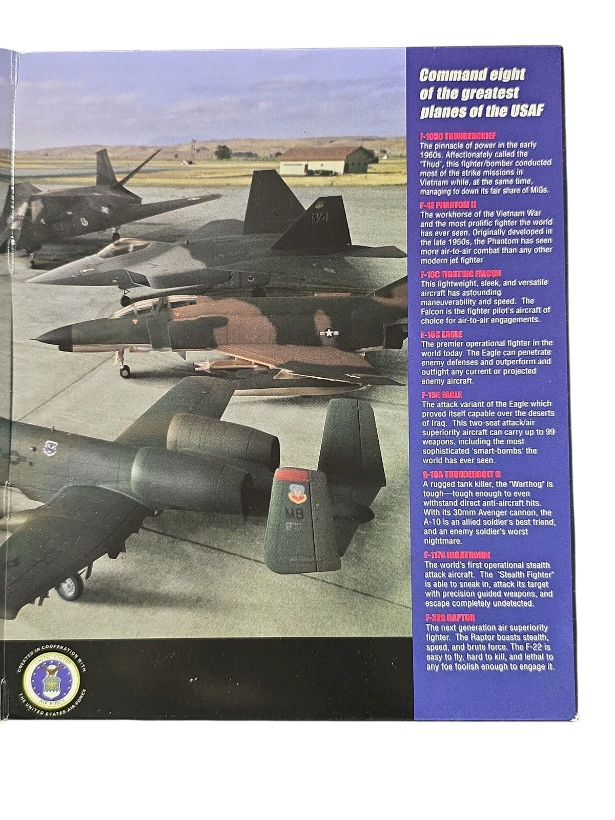 Jane’s Combat Simulations: United States Air Force, 1999, Big Box, New & Sealed