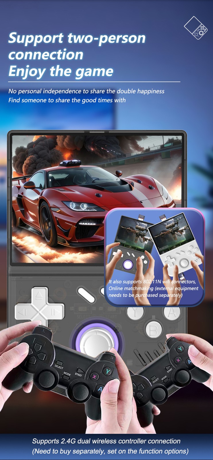 My Mini Linux Retro Handheld 3.5″ IPS 640×480 RK3326 4000mAh Game Console