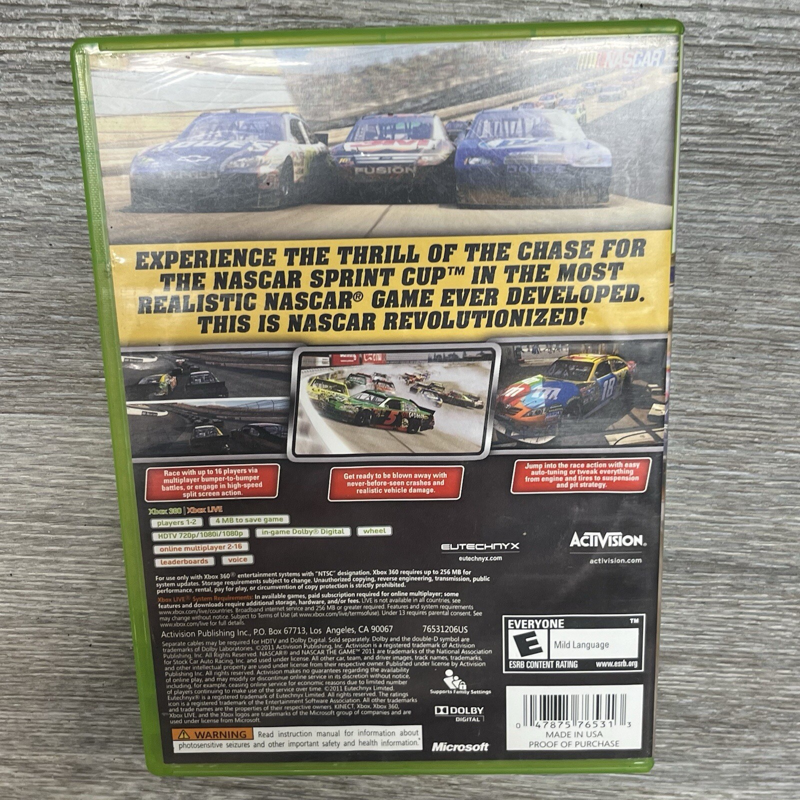 NASCAR The Game 2011 (Xbox 360) Tested Racing No Manual Rated E