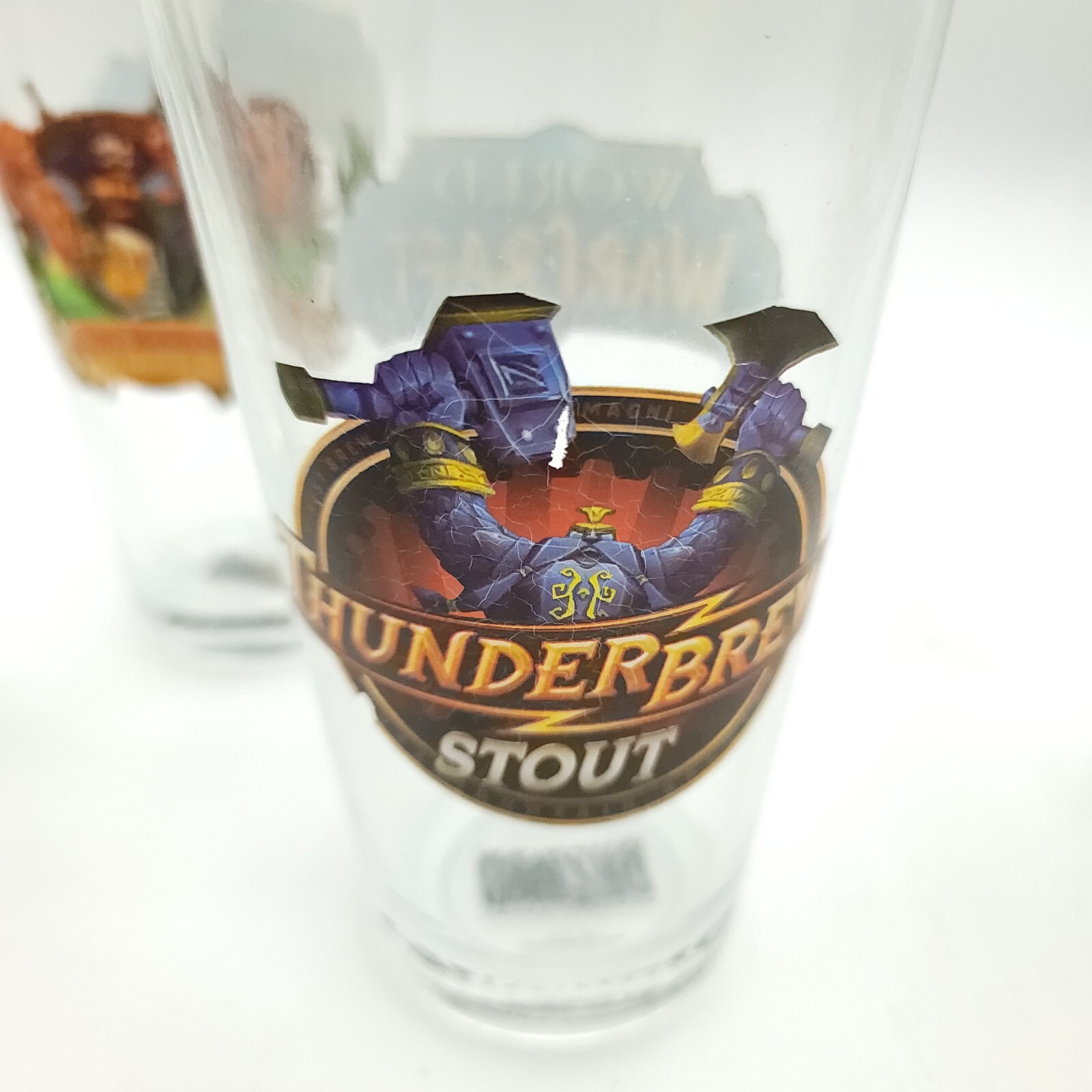 World of Warcraft WoW Blizzard Set of 4 16 oz Pint Drinking Glasses 2014 Rare
