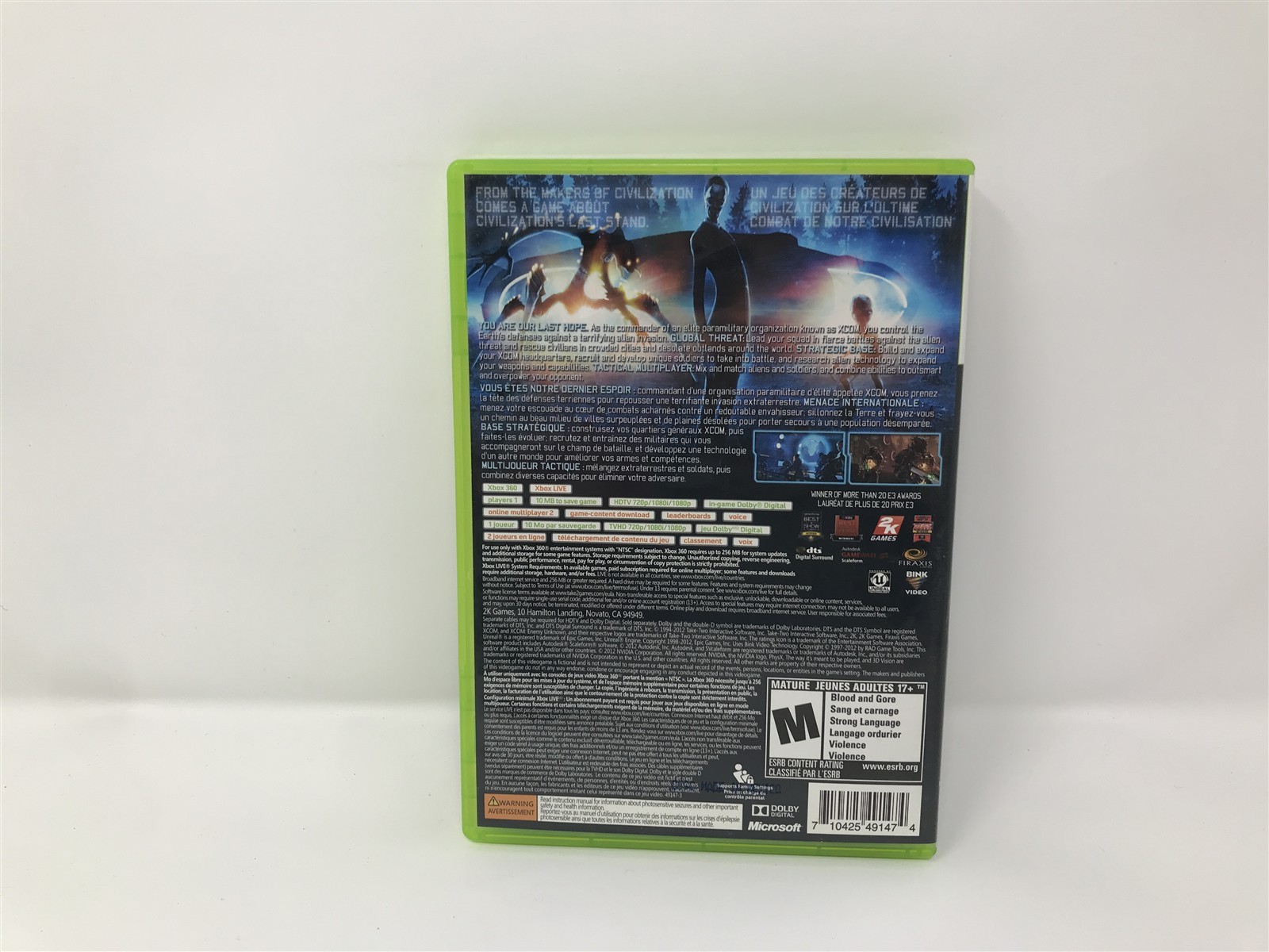XCOM: Ennemy Unknown – Microsoft Xbox 360 – Complete In Box CIB