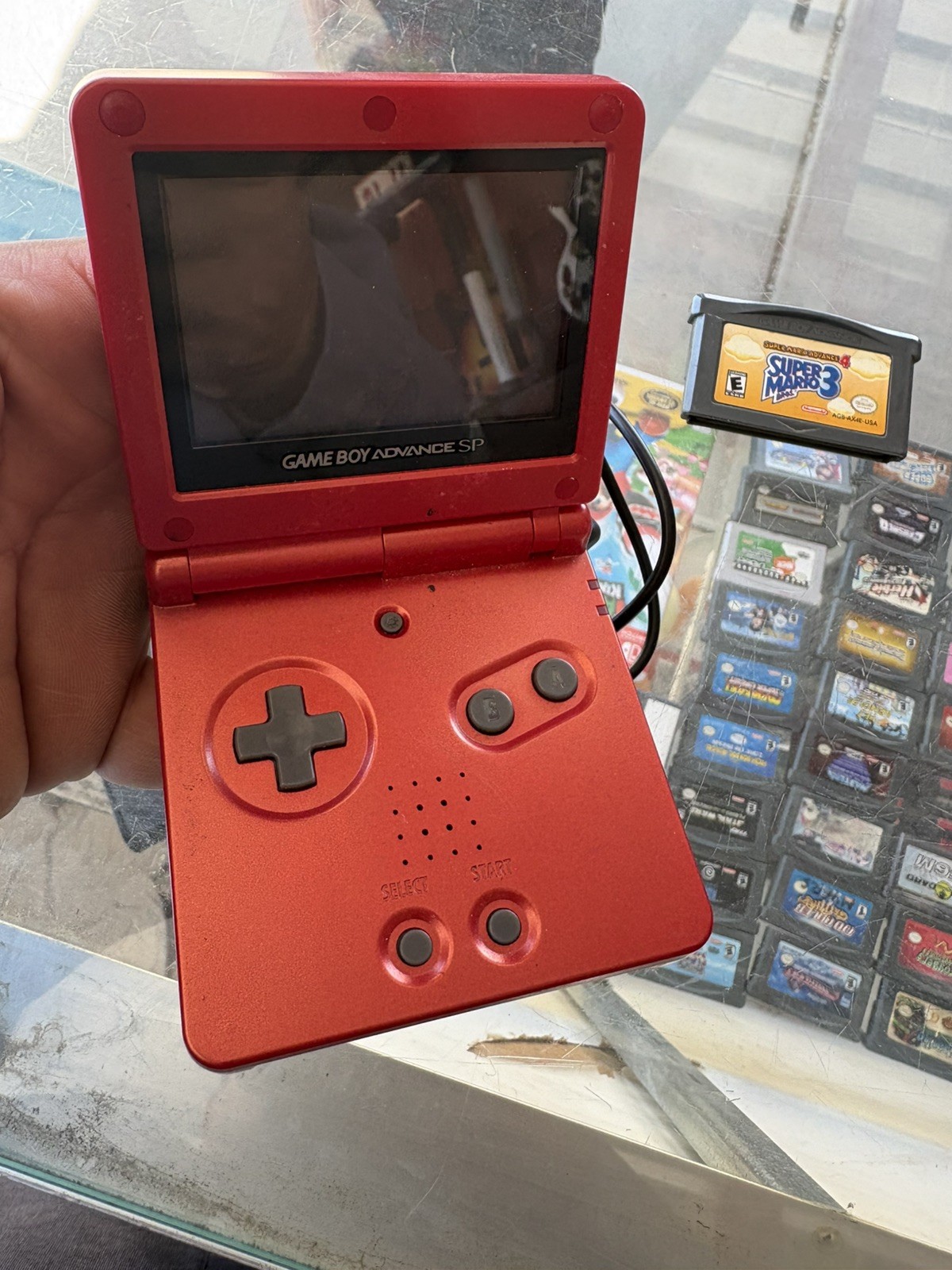 Nintendo Game Boy Advance SP AGS-001 Red Handheld System for Game Boy Advance