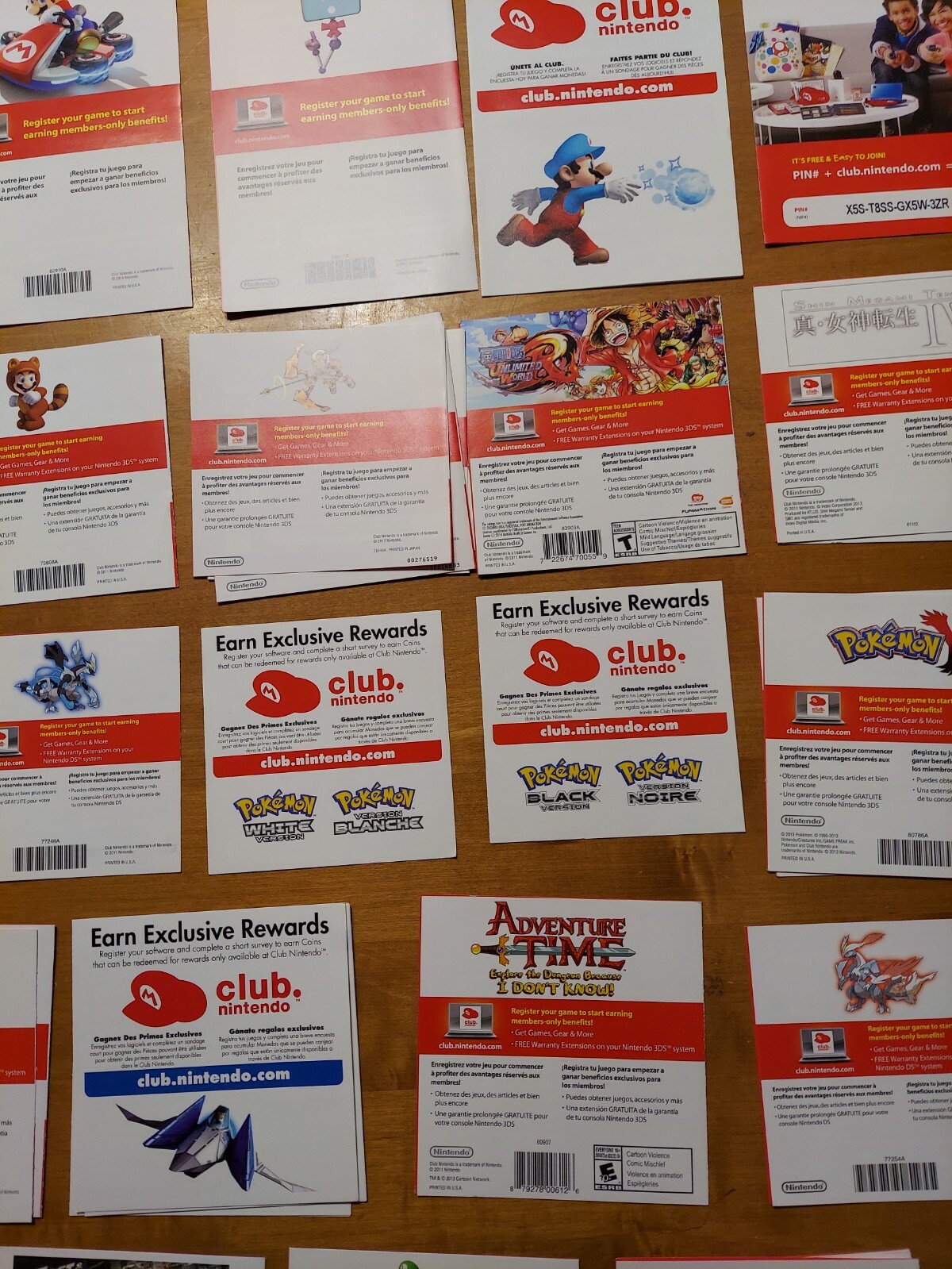 LOT OF 92 Wii Wii U 3DS Club Nintendo Video Game Inserts + Bonuses EXPIRED READ