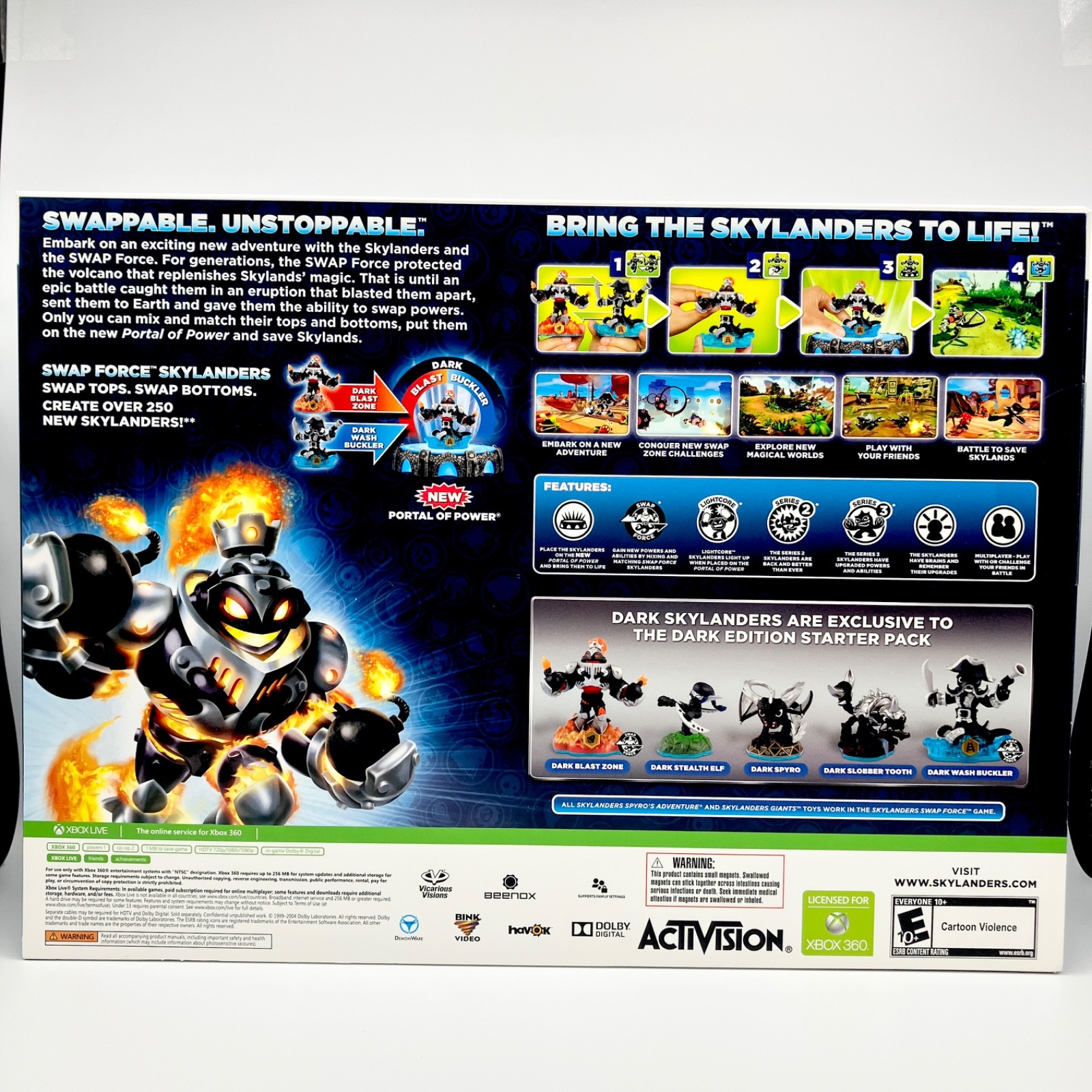 Skylanders Swap Force Xbox 360 Dark Edition Starter Pack NEW SEALED