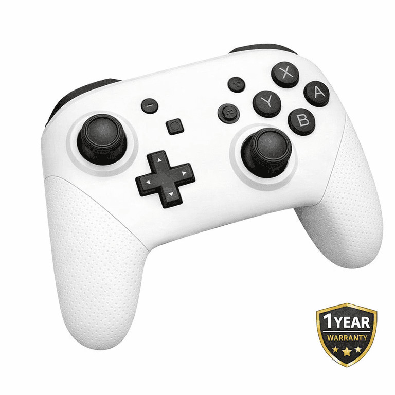 Arctic White Bluetooth Pro Controller For Nintendo Switch 1+2 OLED Lite Wireless