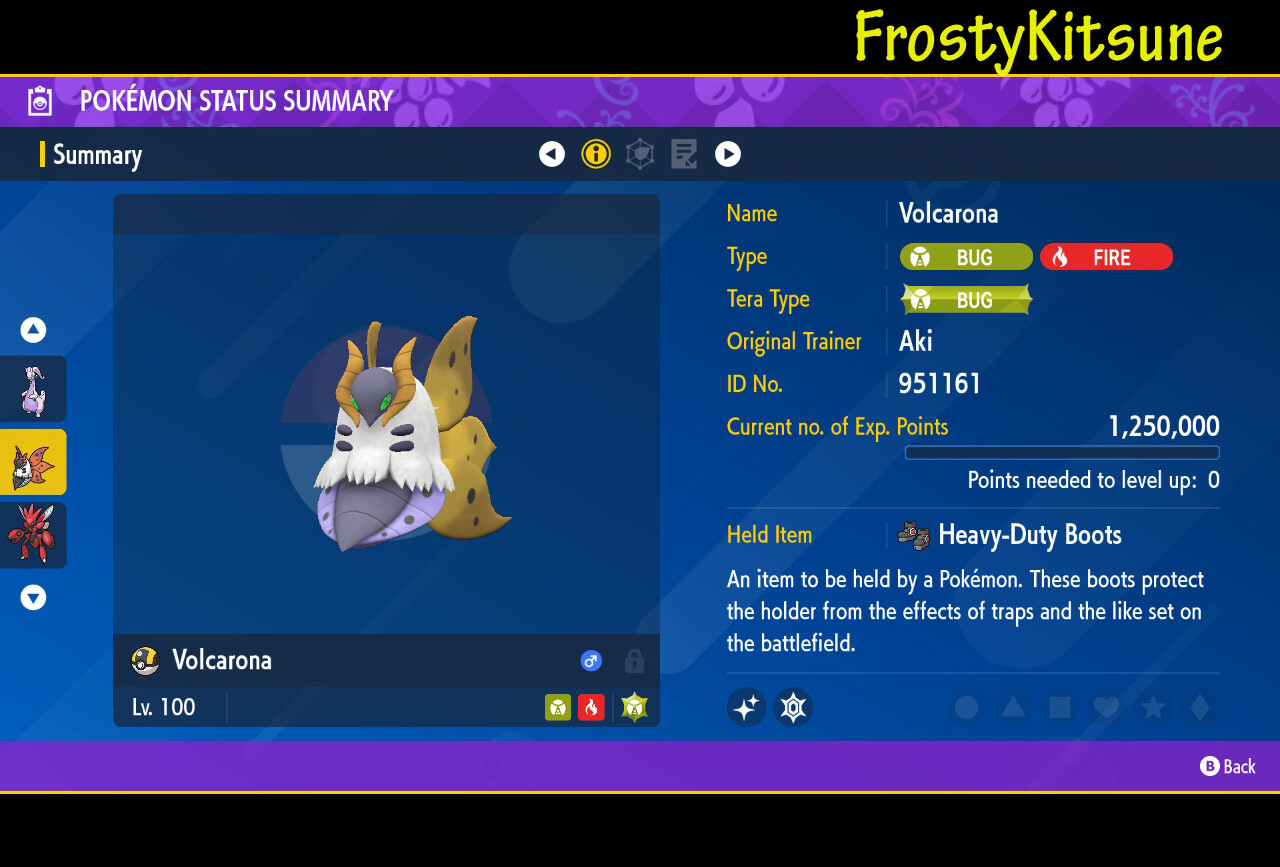6IV Volcarona / Larvesta Shiny & Non-Shiny Pokemon Scarlet & Violet