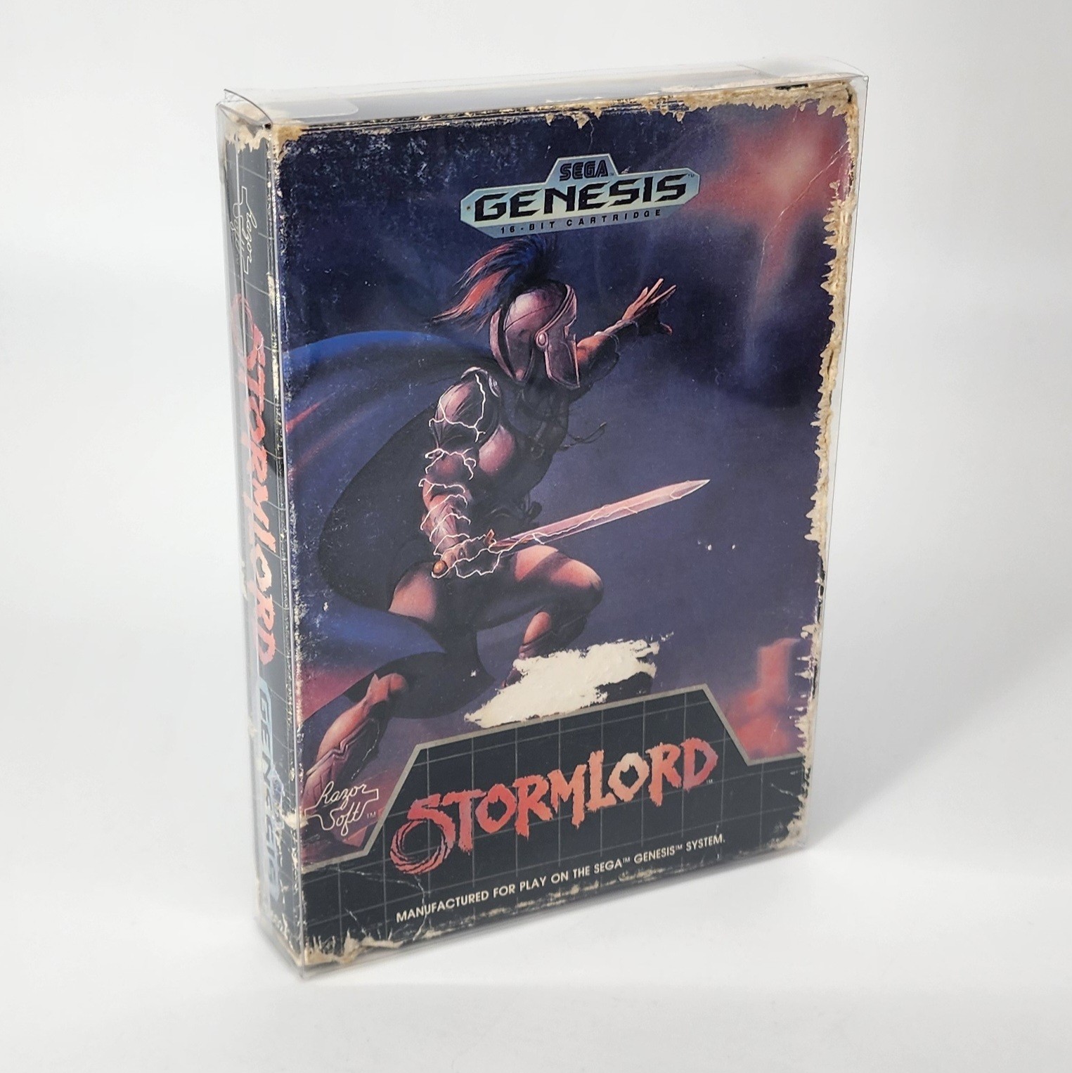 Stormlord Sega Genesis Complete Case Cart Manual CLEANED & TESTED w/ Protector!