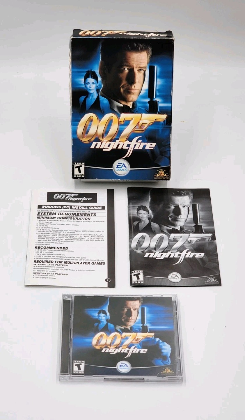 007 NightFire by EA Games – Complete in Box 2 CD Set W/Booklet – Free Shipping
