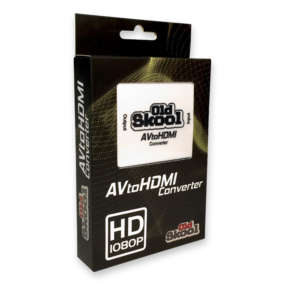 Old Skool AV / RCA to HDMI Converter Upscaler for NES SNES GENESIS & More! 1080p