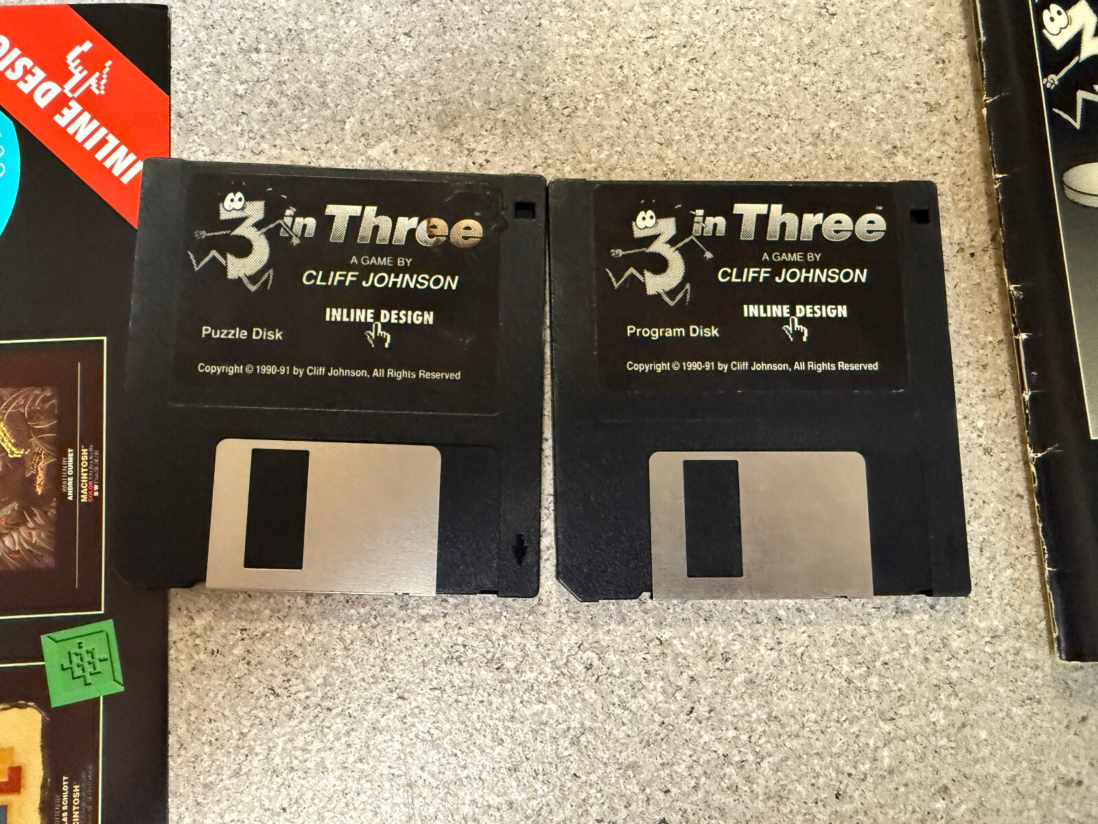 3 In Three Macintosh GAME SOFTWARE. COMPLETE. WORKS. RARE