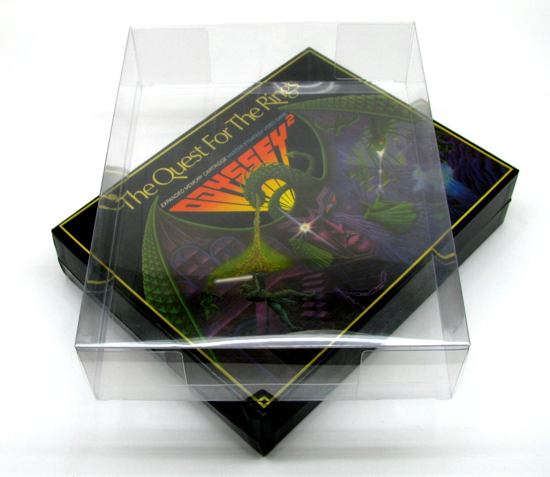 3x CLEAR PLASTIC PROTECTIVE BOX / SLEEVE FOR BIG BOX MAGNAVOX ODYSSEY 2 GAMES
