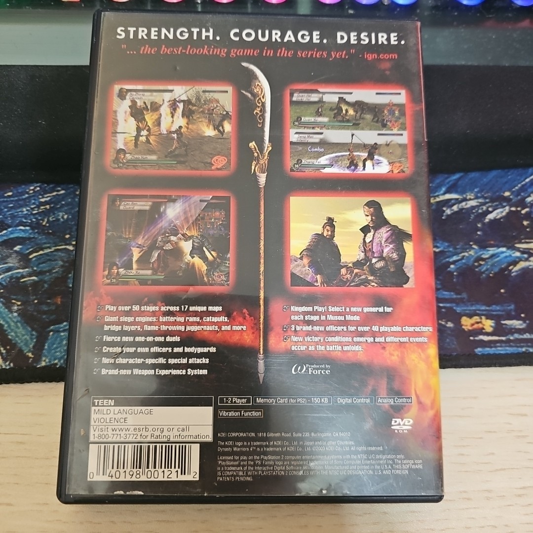 Dynasty Warriors 4 PlayStation 2 PS2 CIB W/ Registration, Working Well
