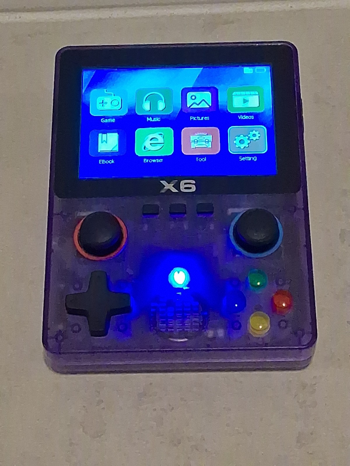 X6 Handheld Game Console Black TV DC Music Movie E-book Photo Game Recording