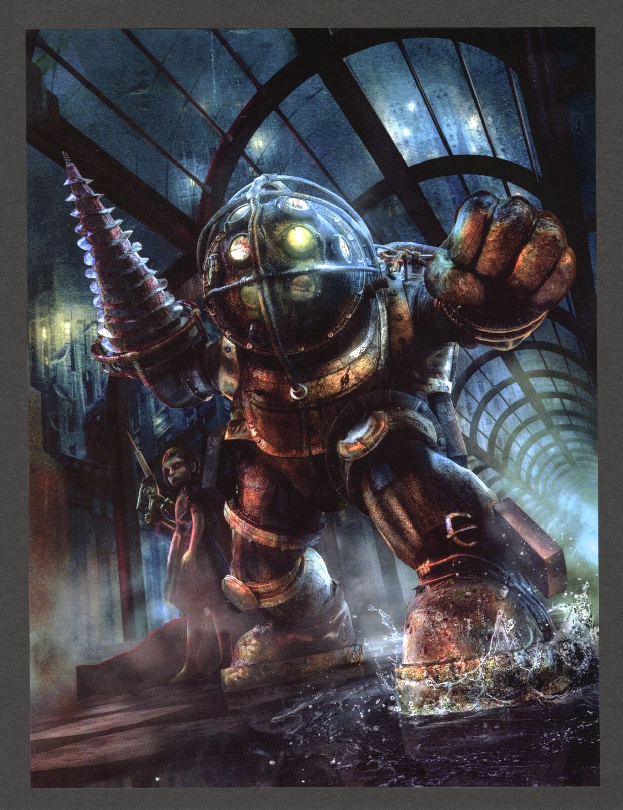 Bioshock 1 Xbox 360 PC PS3 2007 Game Promo Ad Wall Art Print Poster – Glossy (B)