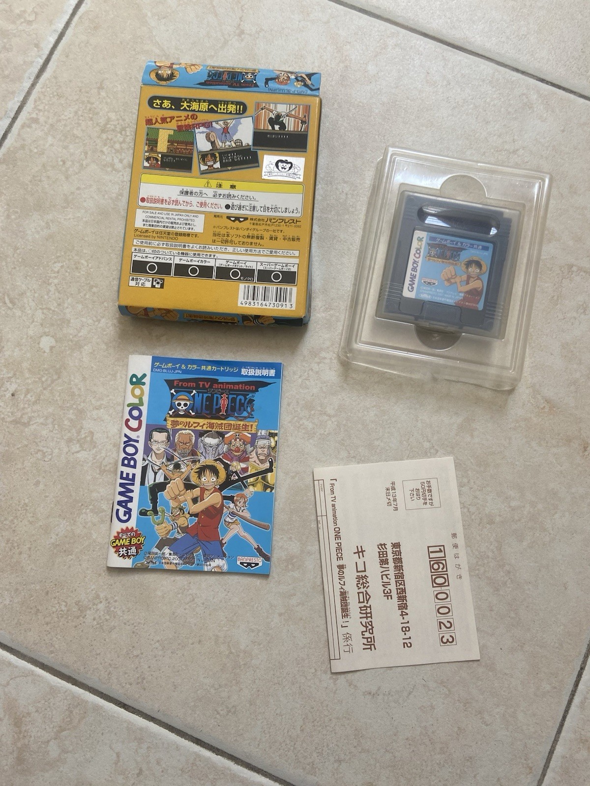 One Piece: The birth of the dream Luffy Pirates! For Game Boy Color 2000-CIB