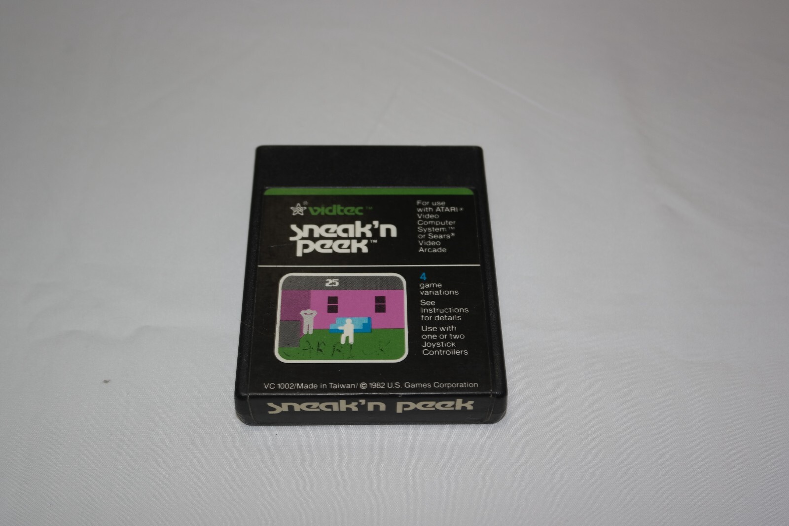 Atari 2600 Sneak ‘n Peek Game Cartridge by Vidtec Tested/Works .