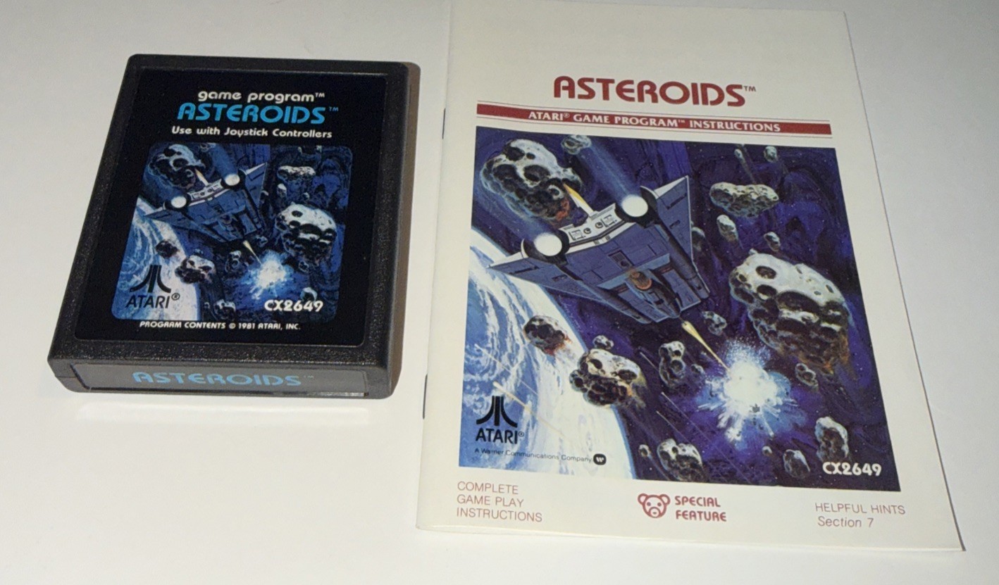 Asteroids (Atari 2600, 1981) Complete – Cleaned & Tested