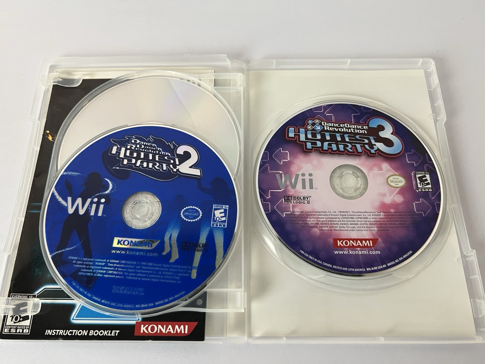 Dance Dance Revolution Hottest Party 1 2 3 Nintendo Wii (3 Discs) Tested