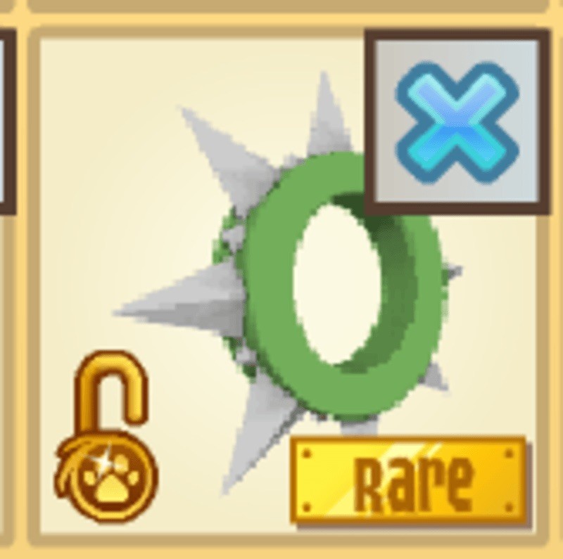 Animal Jam Green Long Spike Collar (Read Description)