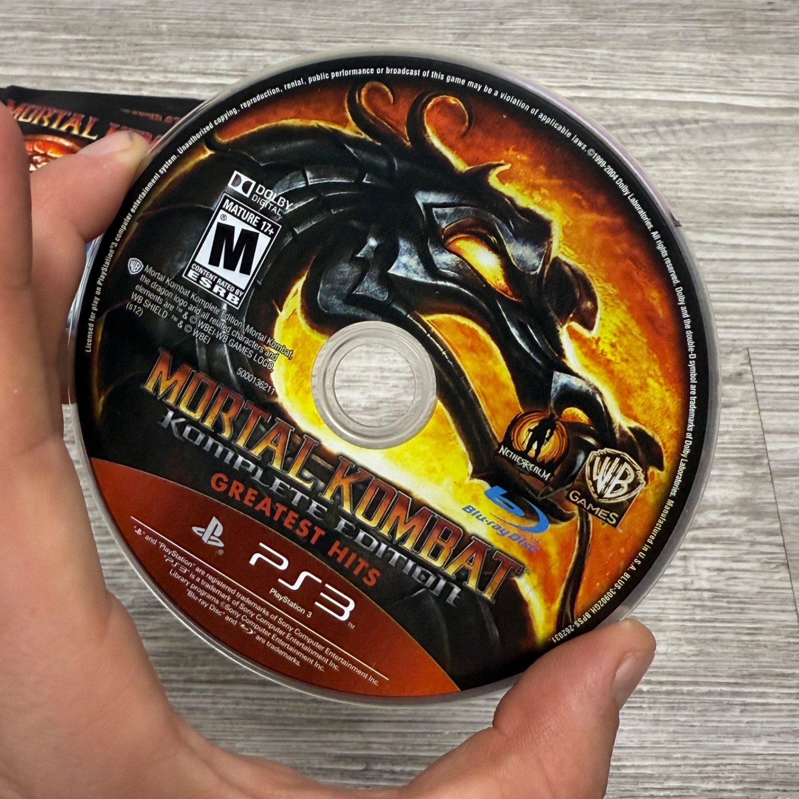 Mortal Kombat Komplete Edition DC Universe PS3 Disc Only Manual 3 Game Bundle