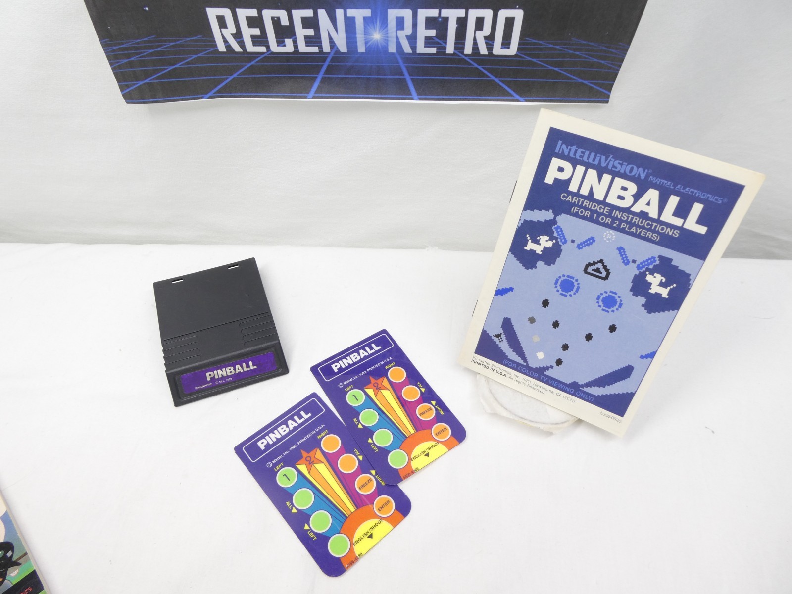 Pinball (Intellivision, 1982) with manual and overlays Tested & working