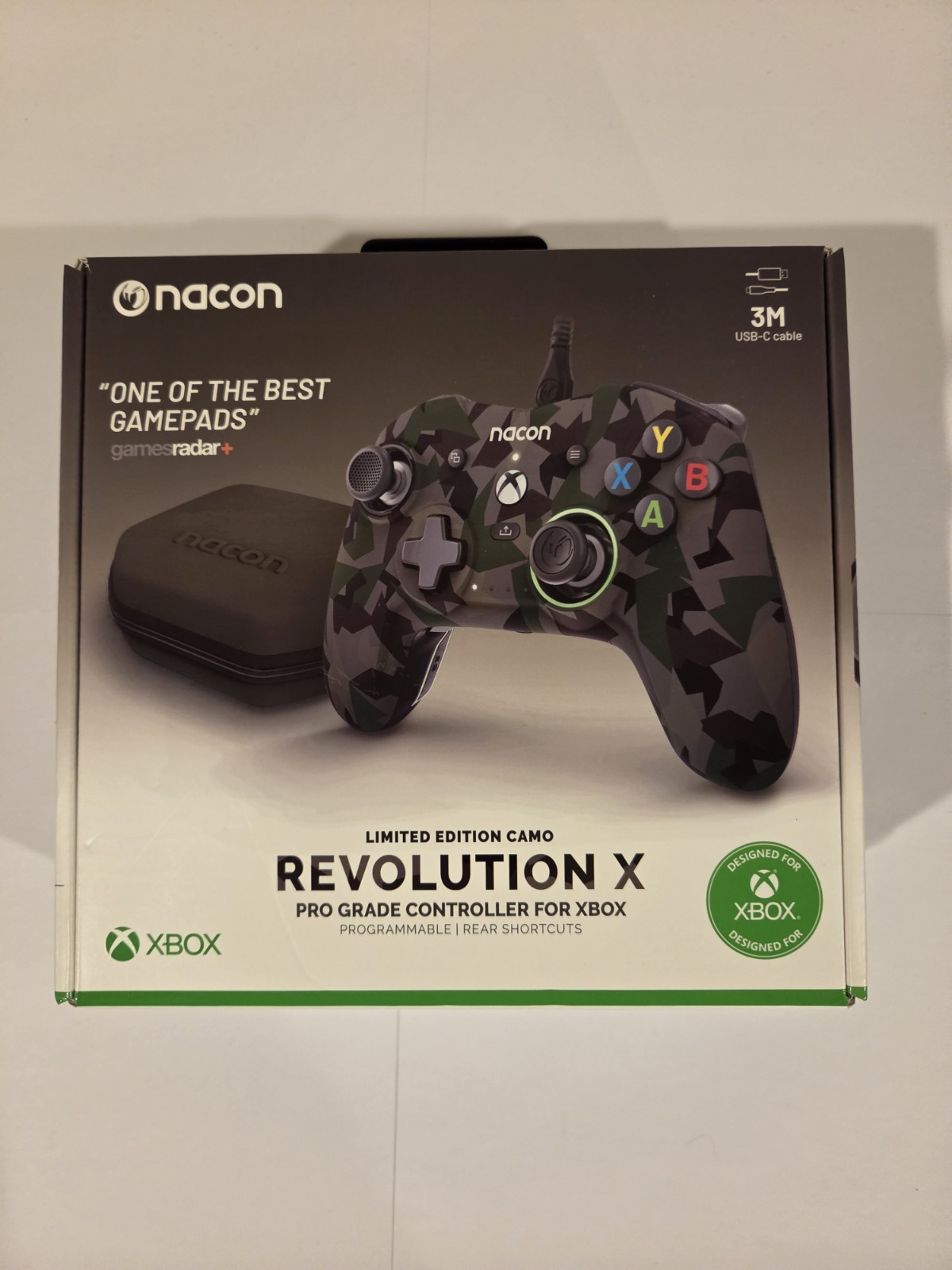 Nacon Revolution X Limited Edition Camo Wired USB-C Controller w/ Case. CIB