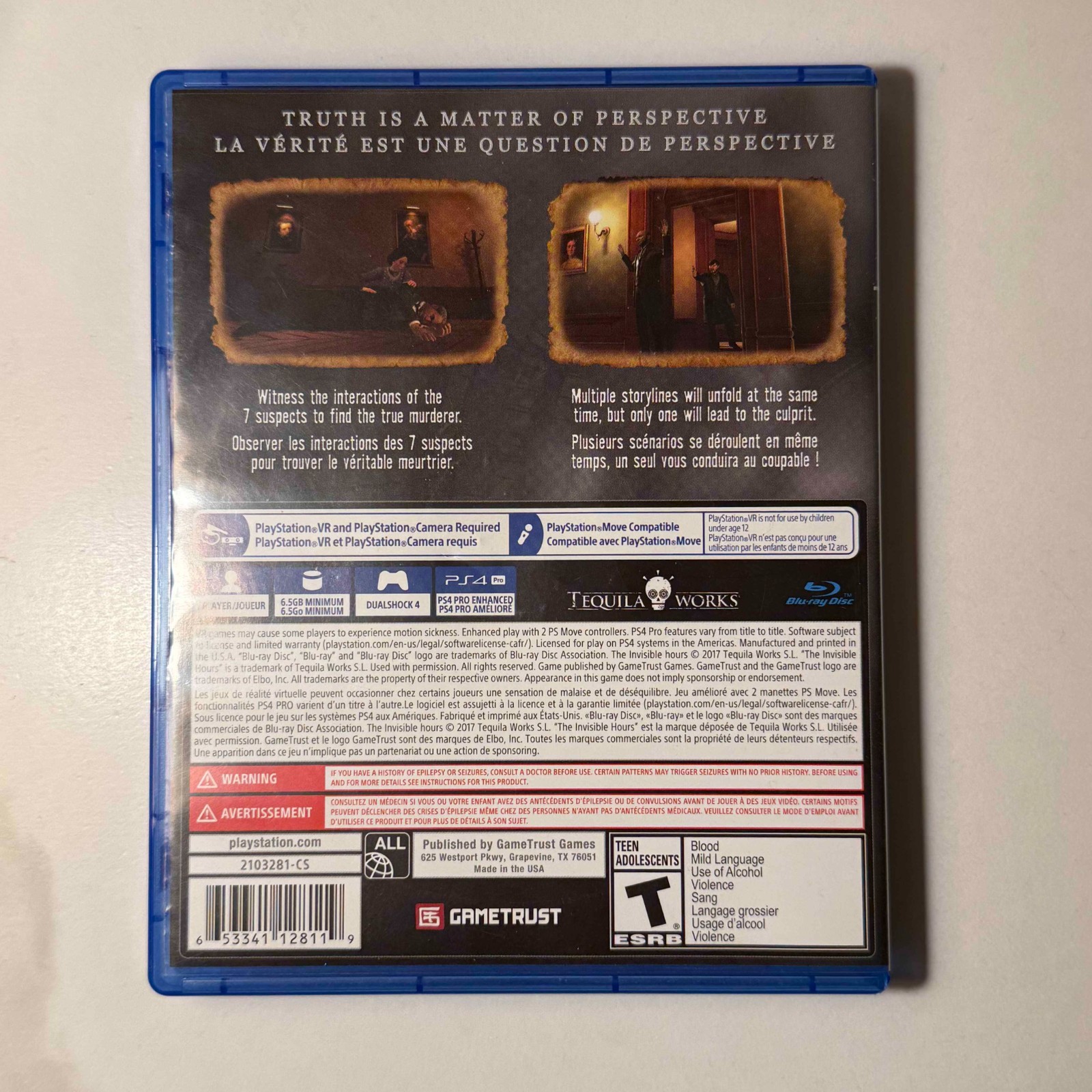 The Invisible Hours | PS4 | PSVR | Lot #6 | PRISTINE | Bundle 3+ Games & Save