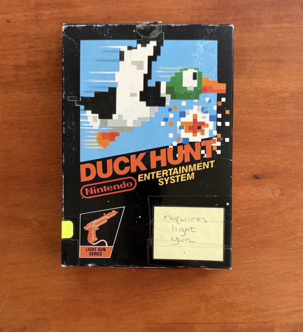 Duck Hunt (Nintendo NES) Matte Sticker Hangtab 1st Print 1985 Authentic