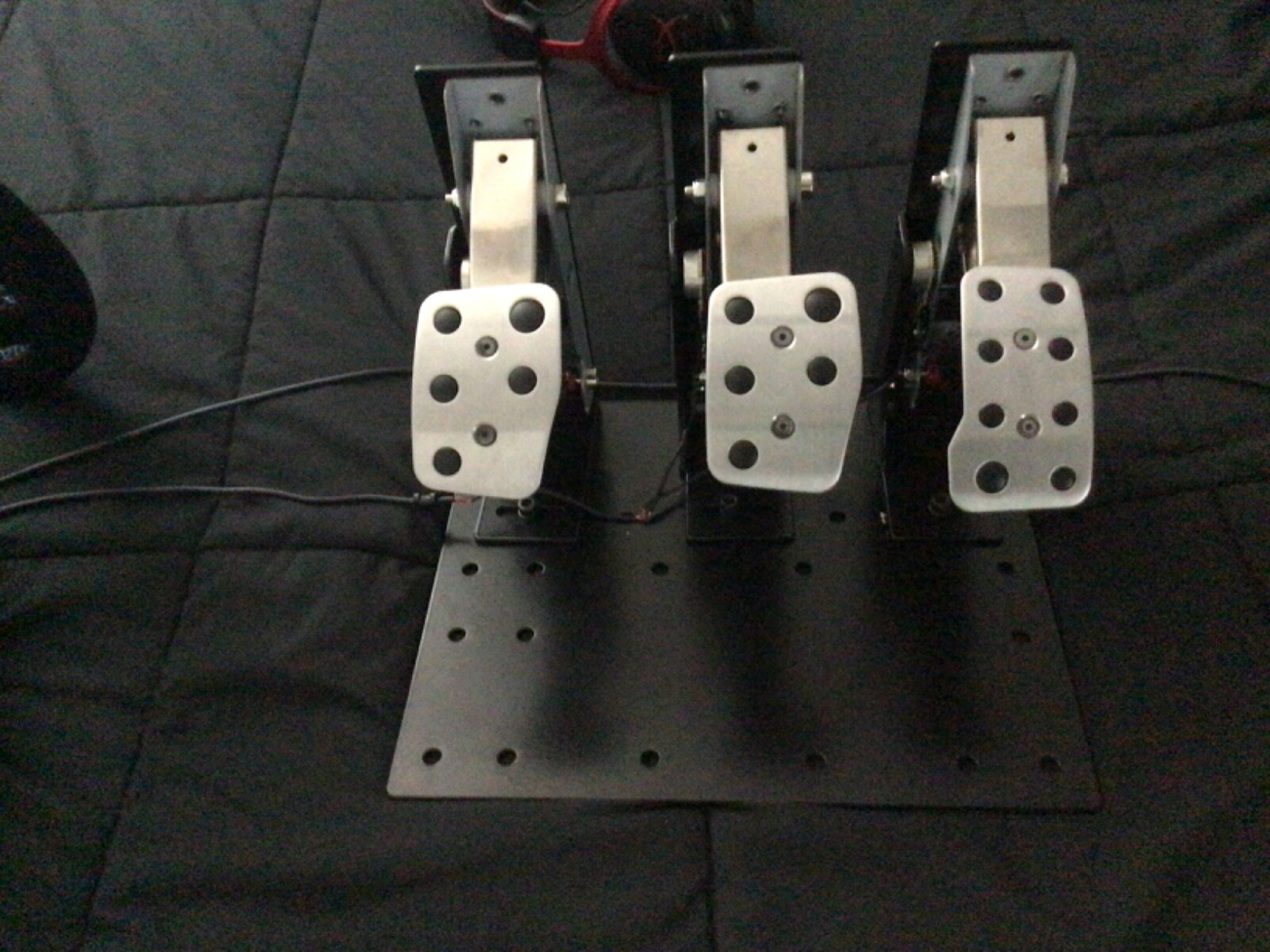 Logitech g923 PS5/PS4. Custom steering wheel on. Deep dish, with custom pedals.
