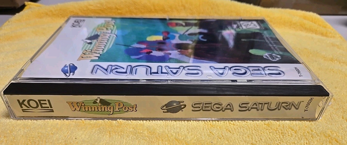 Winning Post (Sega Saturn, 1996). CIB. Tested. New case. No warranty card.