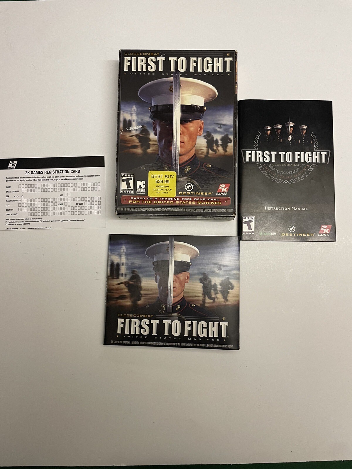 Close Combat FIRST TO FIGHT (PC, 2005) PC WINDOWS GAME Complete CD-ROM’s MARINES