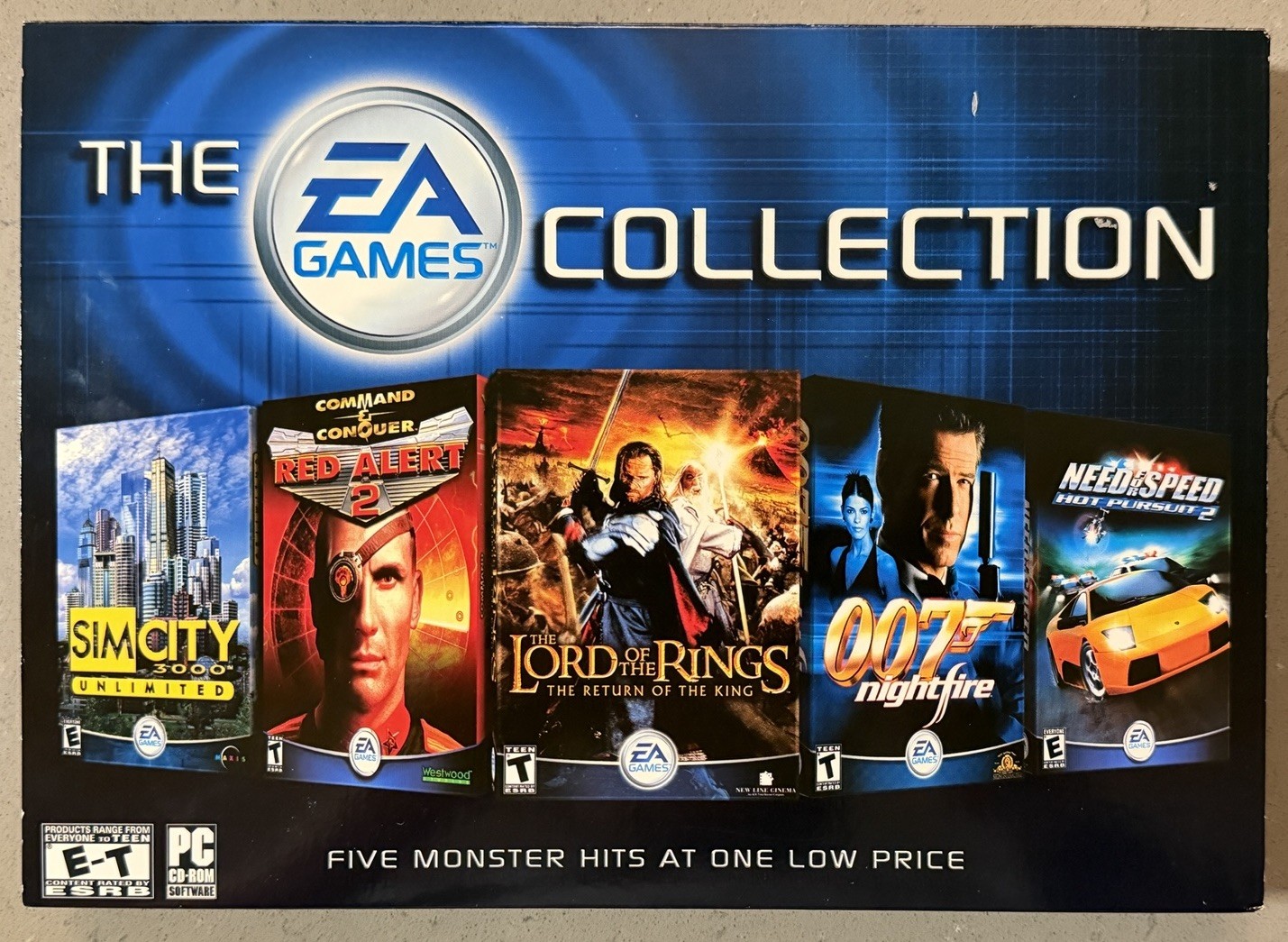 The EA Games Collection (PC, 2004) – SimCity, 007 Nightfire, NFSHP2, LOTR, RA2