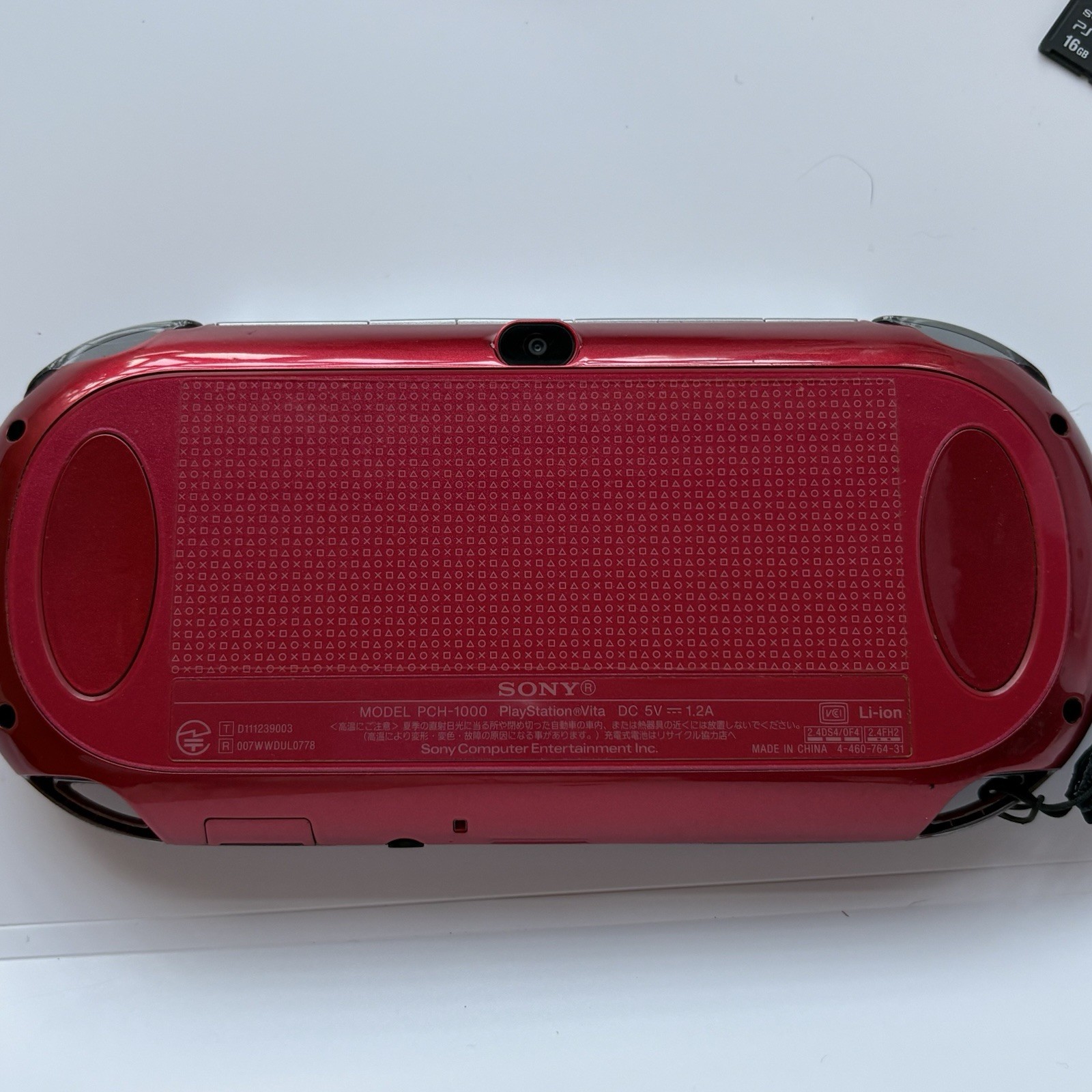 SONY PS Vita PCH-1000 ZA03 Cosmic Red Wifi Tested Good Condition