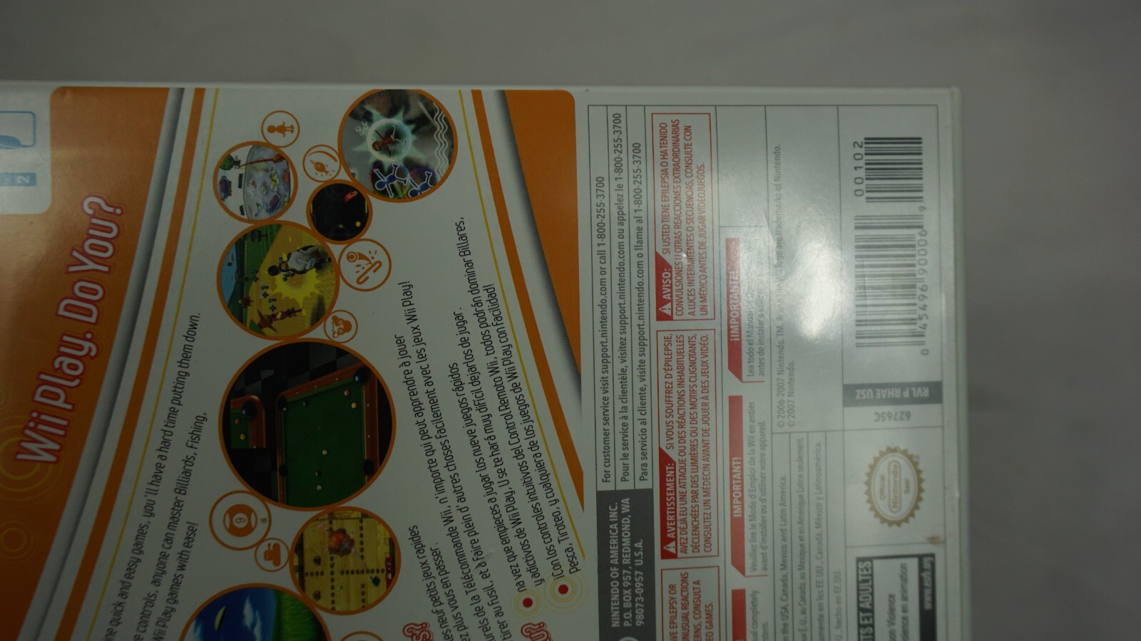Wii Play Game Complete CIB Nintendo Wii 2007 Complete with Reg Card & Manual M