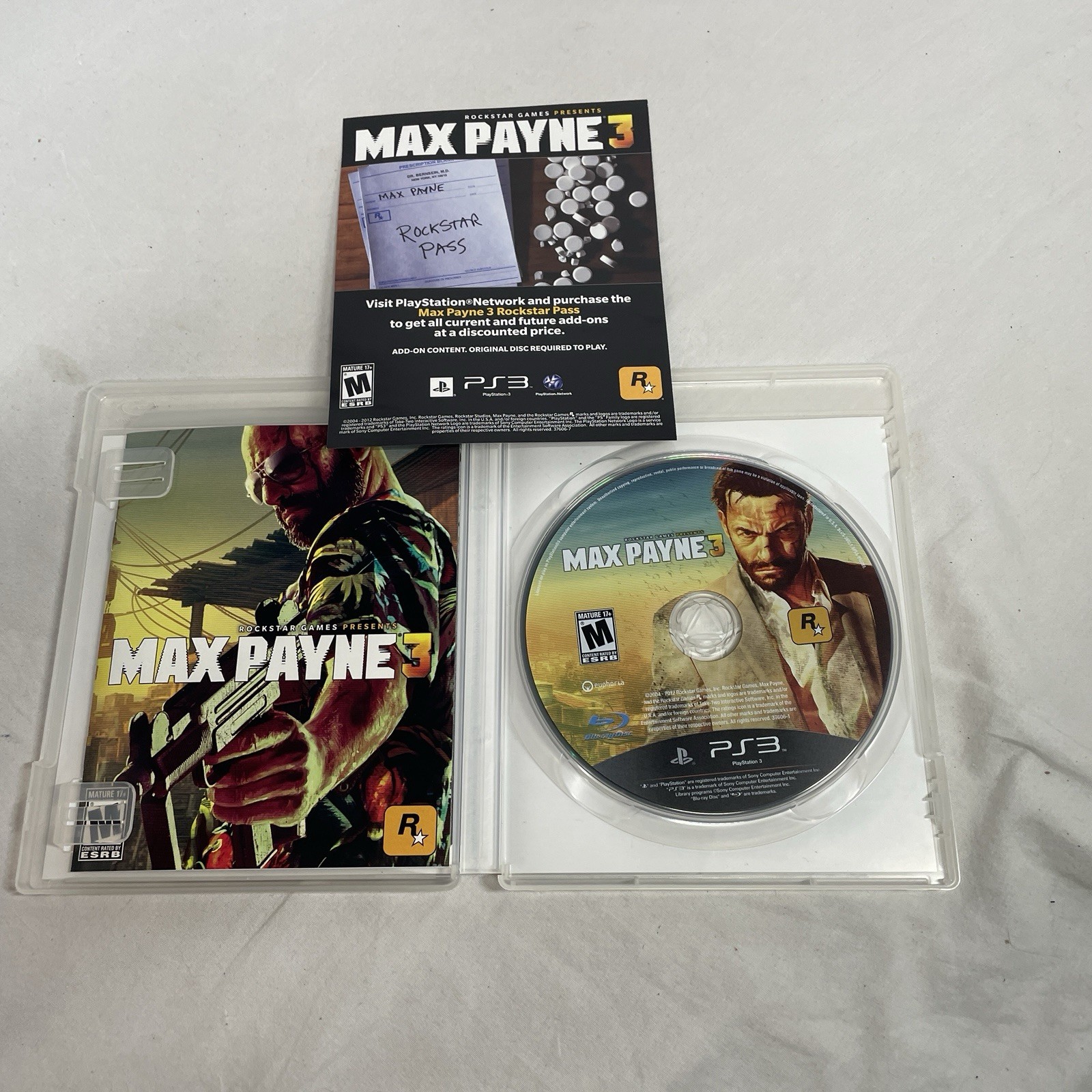 Max Payne 3 Sony PlayStation 3 PS3 NTSC, CIB Tested Complete With Inserts Mint