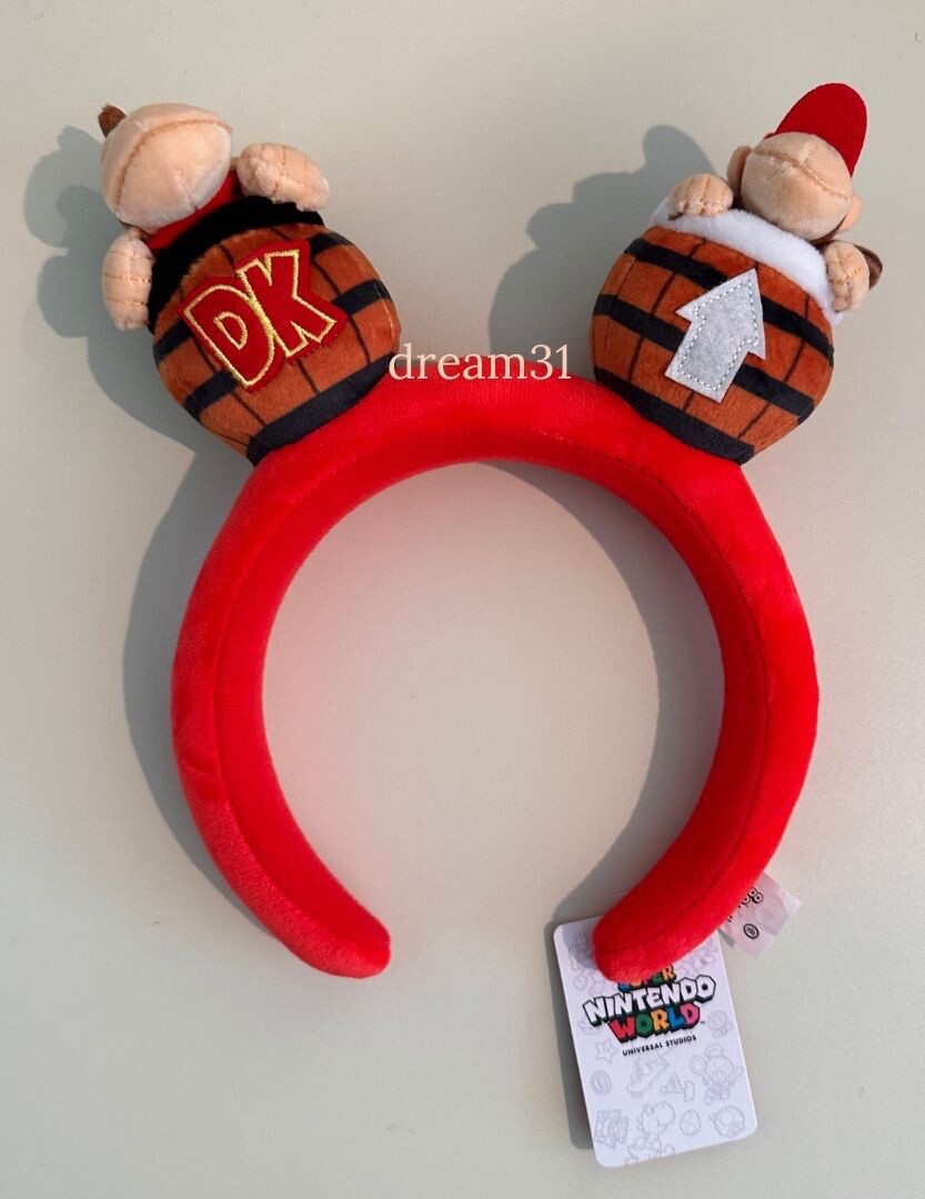 BNWT Universal Studios Epic Universe Nintendo World Donkey & Diddy Kong Headband