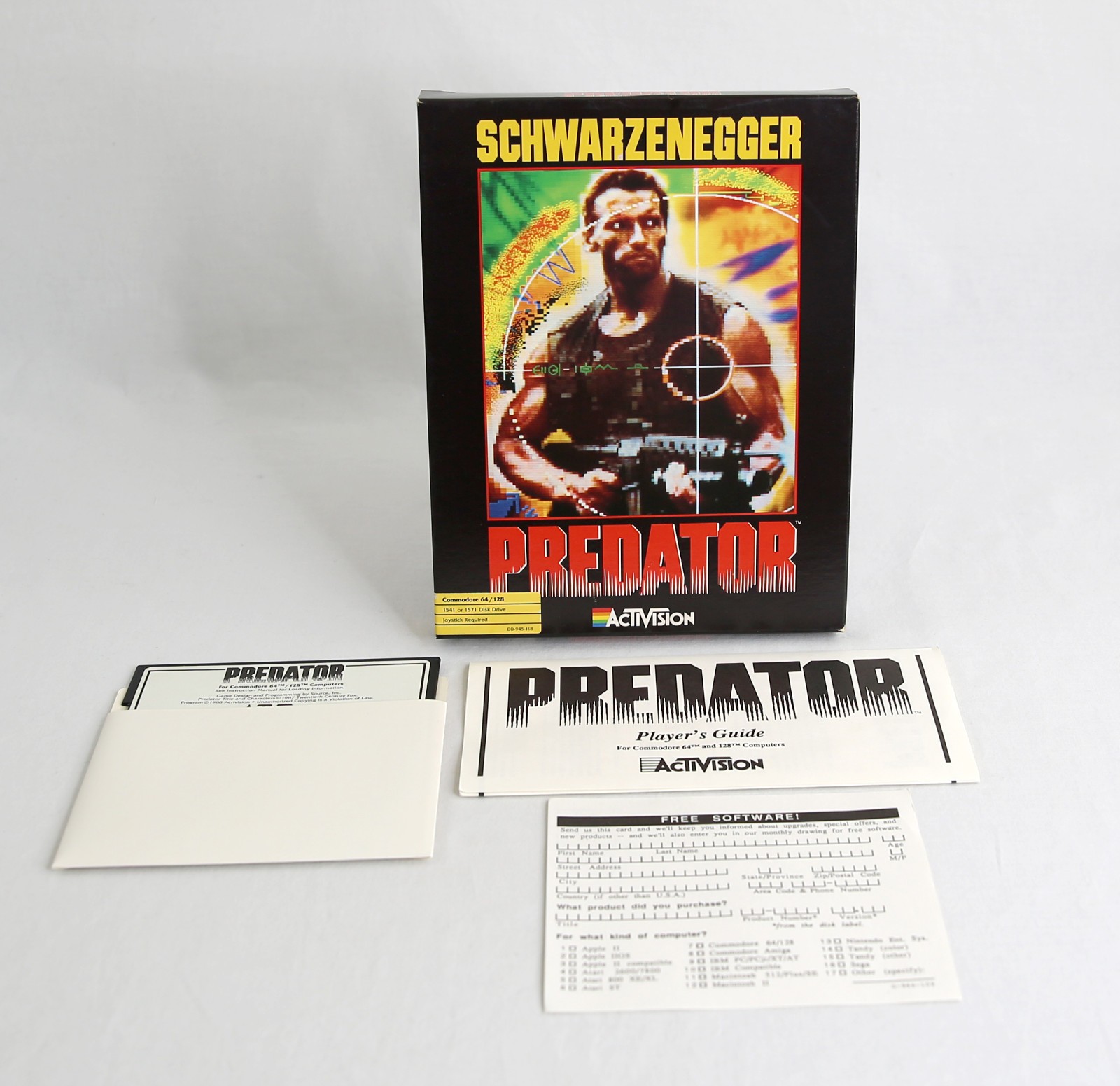 1987 Predator ActiVision CIB C64 Big Box PC RARE