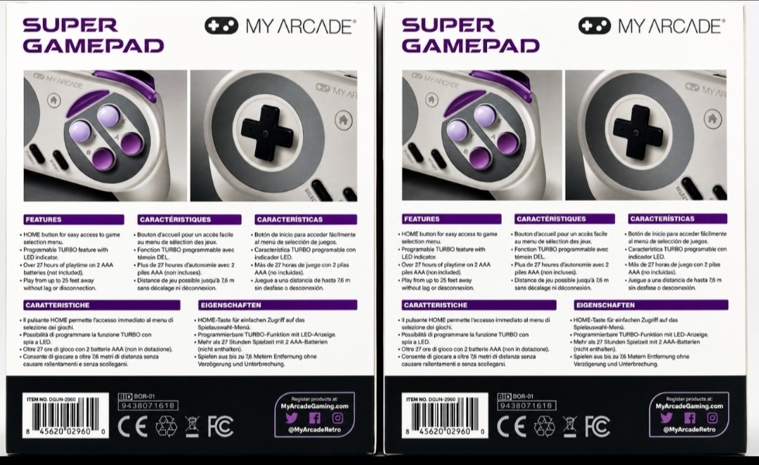 2 My Arcade Super Gamepad – Wireless Gaming Controller for Nintendo SNES Classic