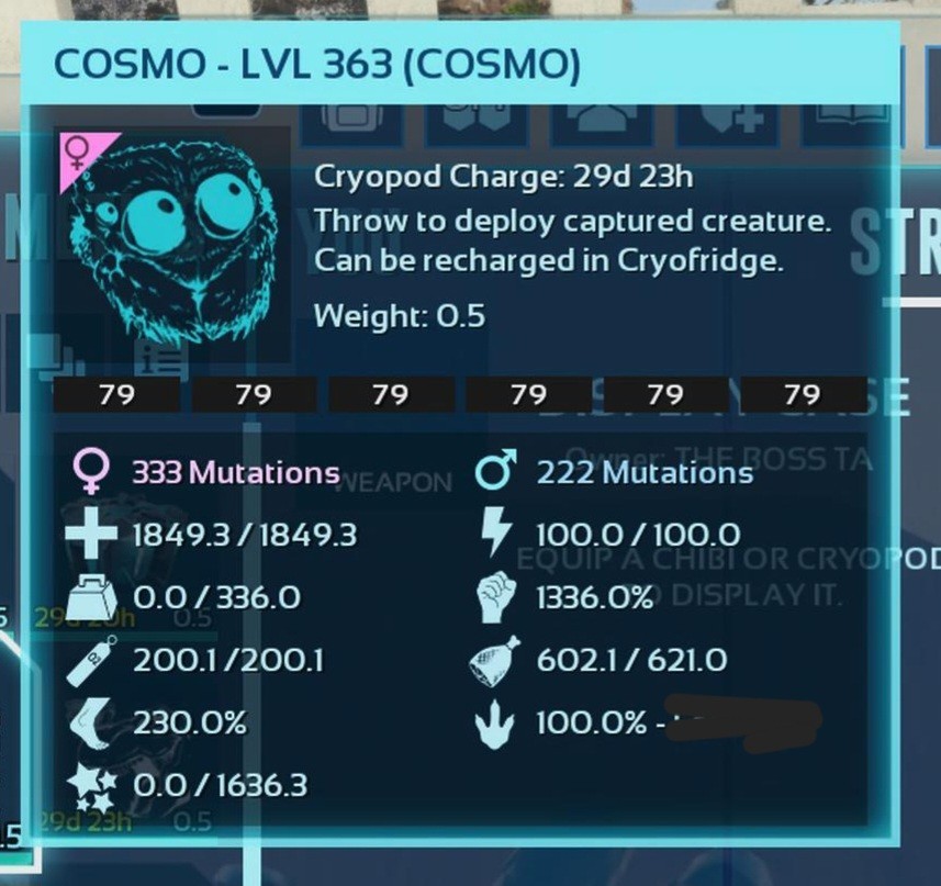 COSMO FULL BLACK ID79 PAIR ADULT 100% IMPRINT ARK ASCENDED PVE. PC/XBOX/PS5.