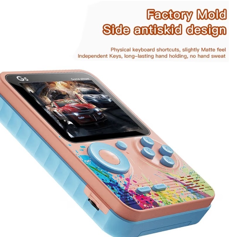 Mewmewcat G5 3 Inch Full Color Screen Handheld Retro Game Console Green In Color
