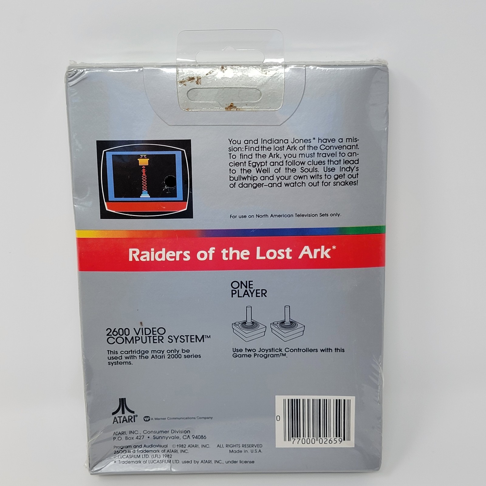 Atari 2600 Raiders of the Lost Ark Sealed 1982 Video Game Vintage NOS