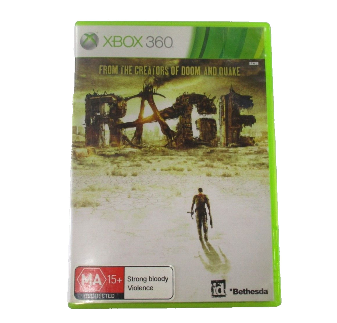 Rage XBOX 360 MA15+ PAL R4 2011 Rad Games + Manual Tested
