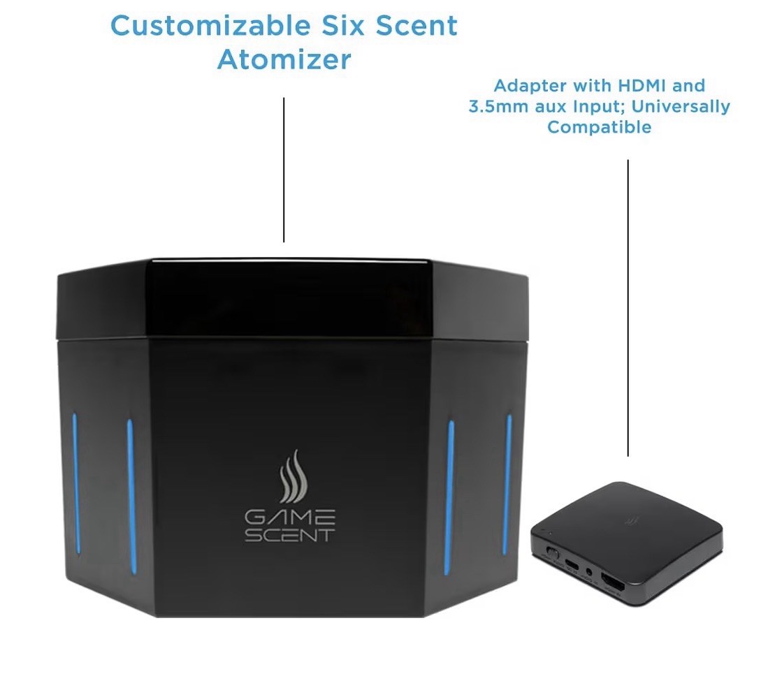GameScent AI Scent Atomizer For All Video Game Consoles w/ 6 Scents, New