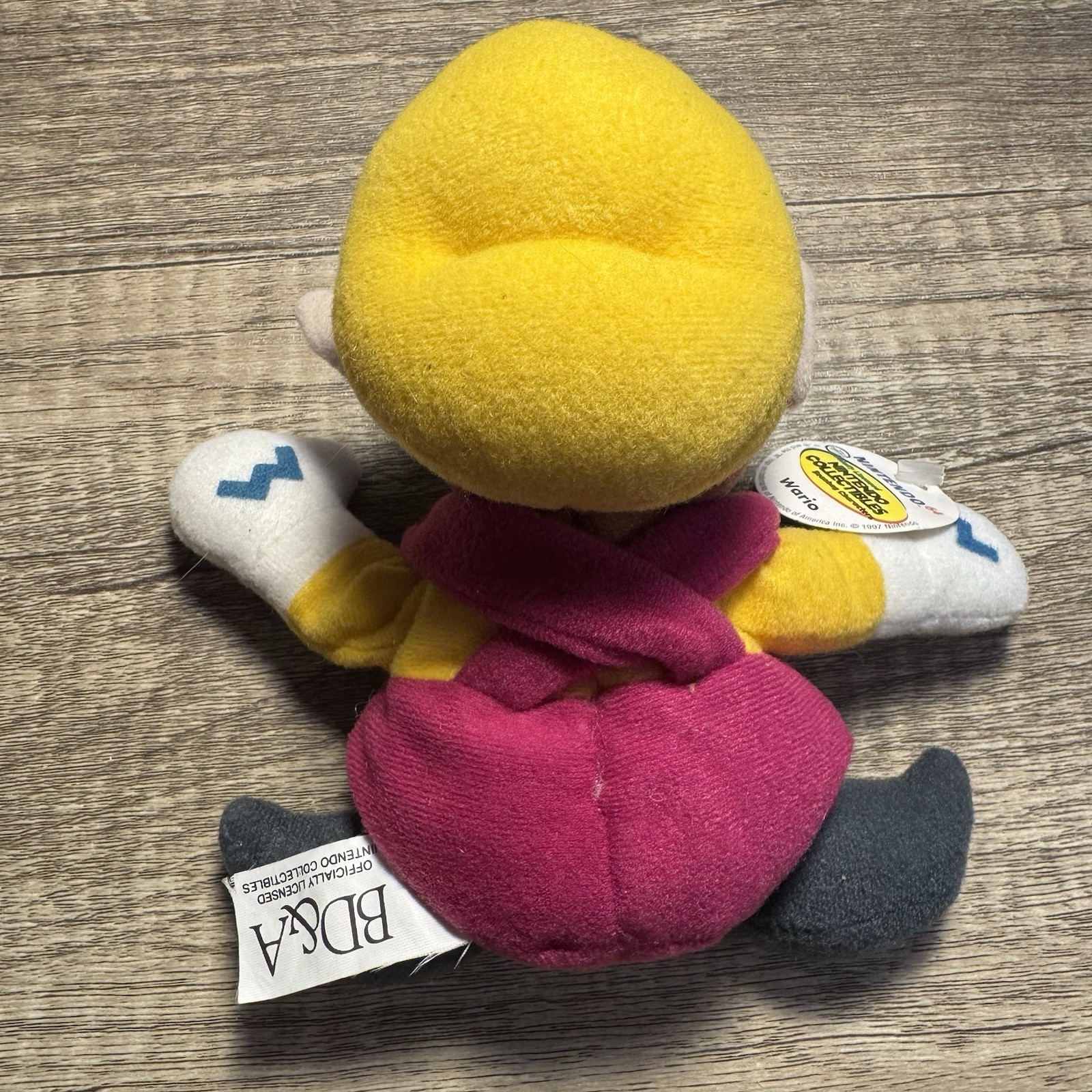 Vintage 1997 BD&A Nintendo Wario Bean Bag Plush Doll Toy w/Hang Tag NWT Mario 64
