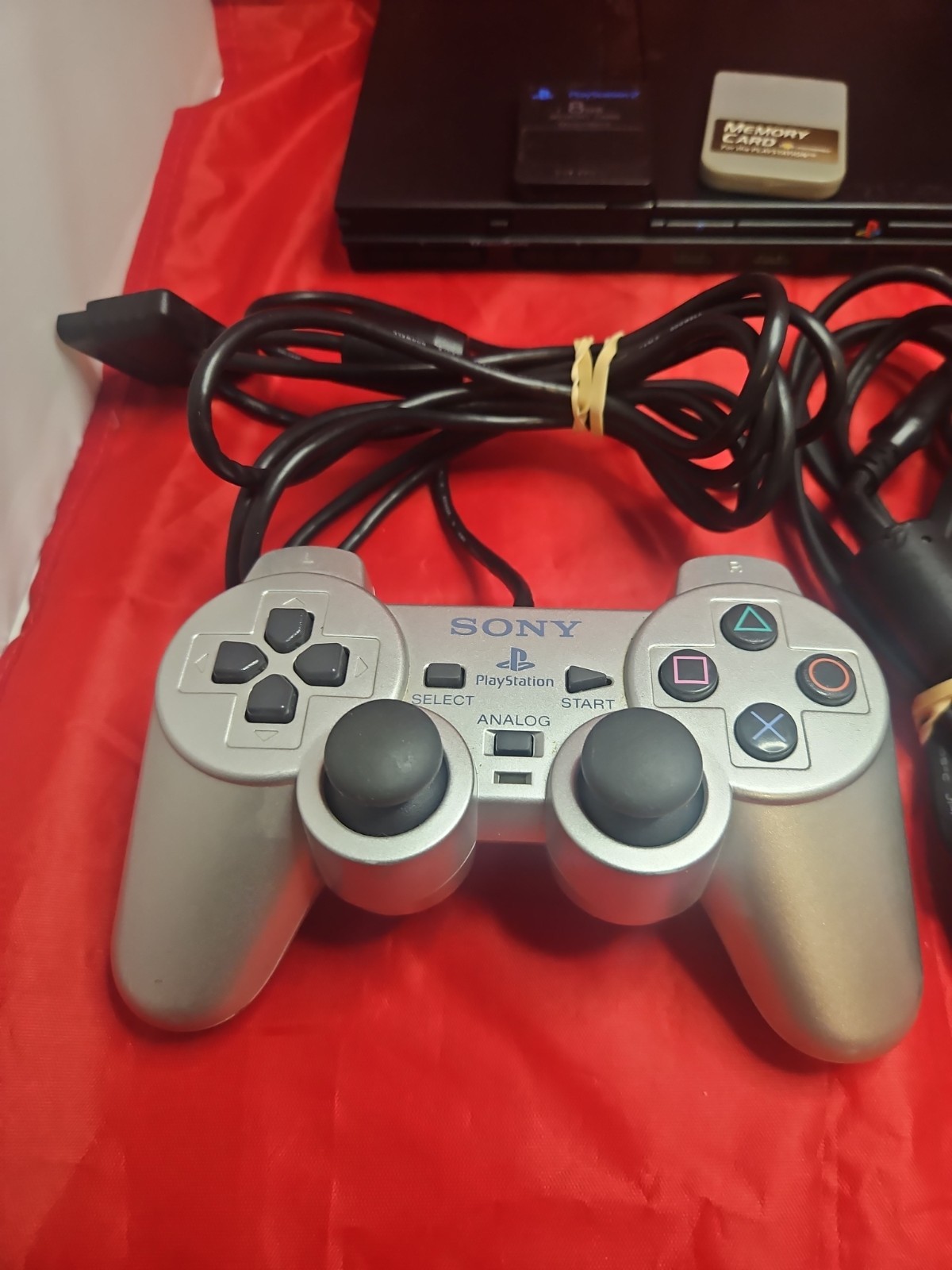 Sony PS2 Slim Black Console Bundle Lot Controller 6 Games & Cables SCPH-70012