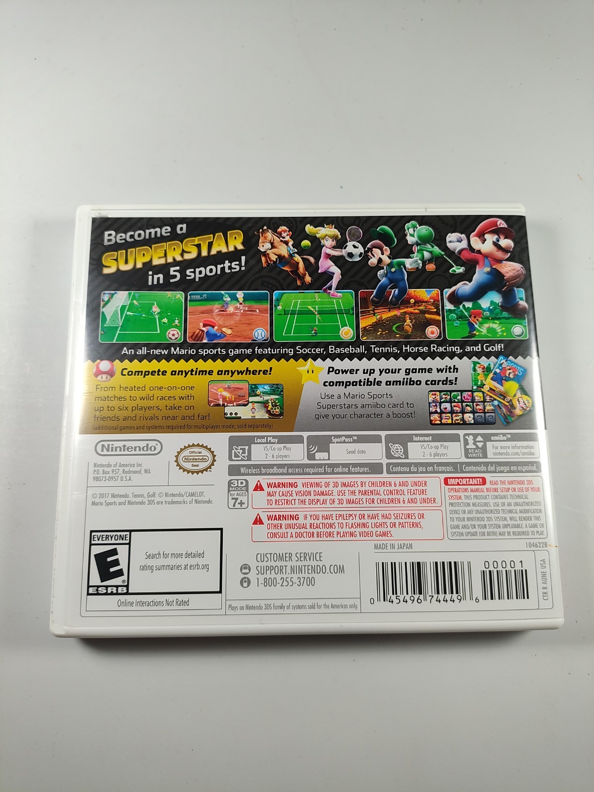 Mario Sports Superstars (Nintendo 3DS, 2017) — TESTED — WITH WALUIGI CARD!!!!!