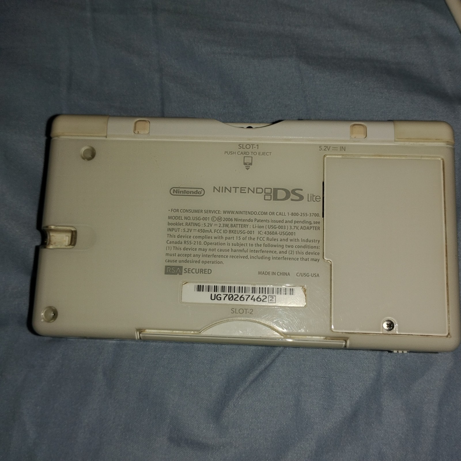 Nintendo DS Lite Console White Working With Box And Instruction Manual NDS