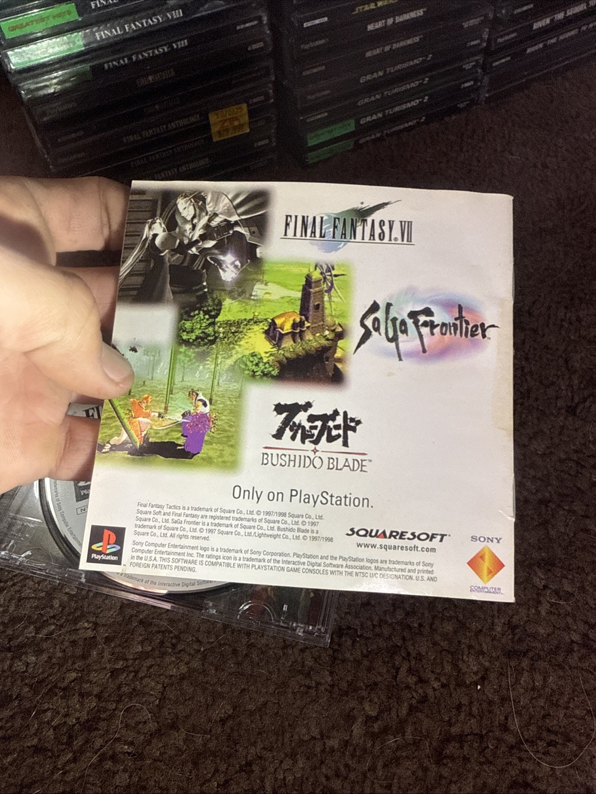 Final Fantasy Tactics PS1 PlayStation 1 Complete Manual Near MINT condition Disc