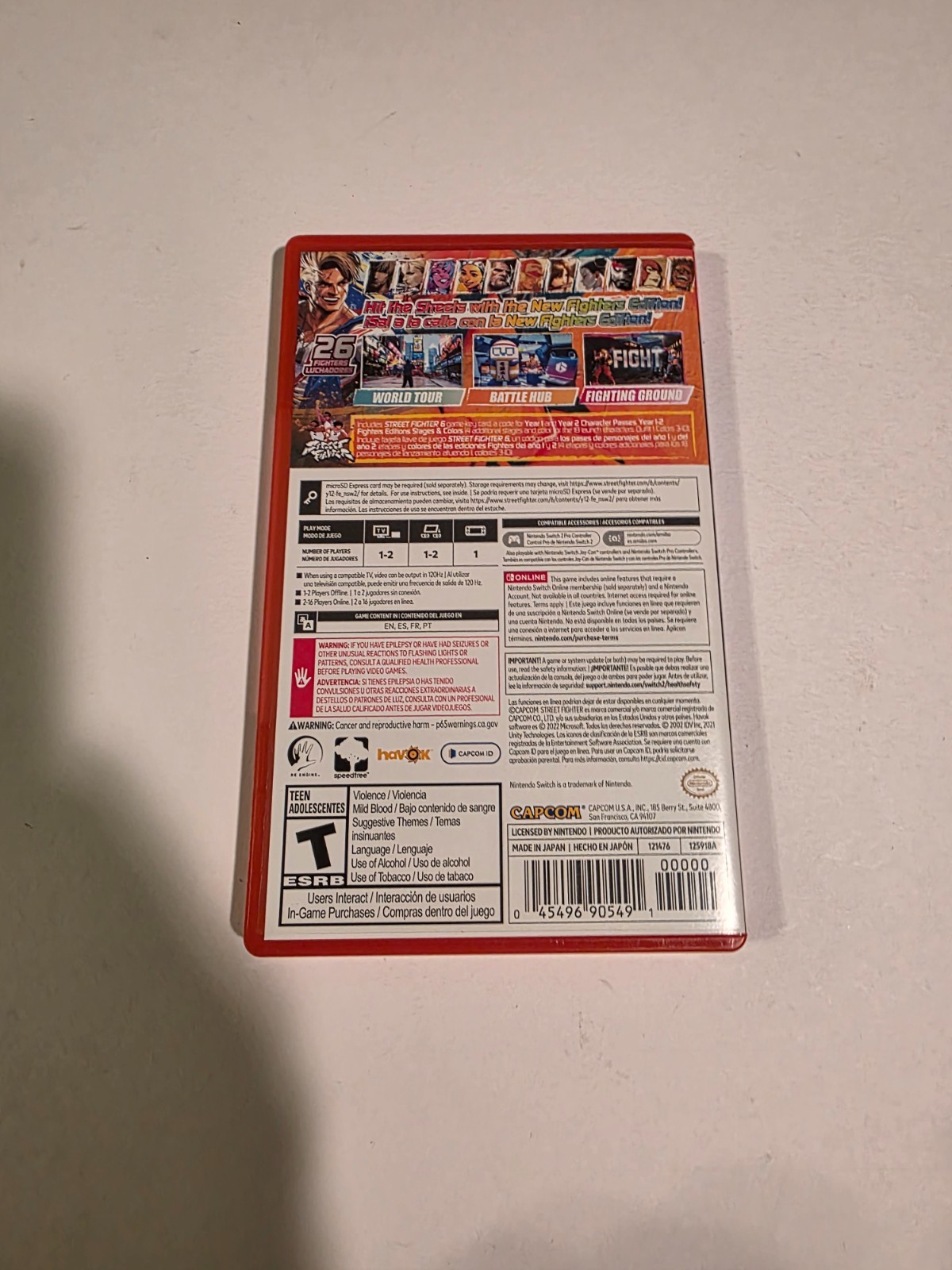 Street Fighter 6 Year 1-2 Fighters (Nintendo Switch 2, 2025) ☆ CASE ☆ No Game ☆