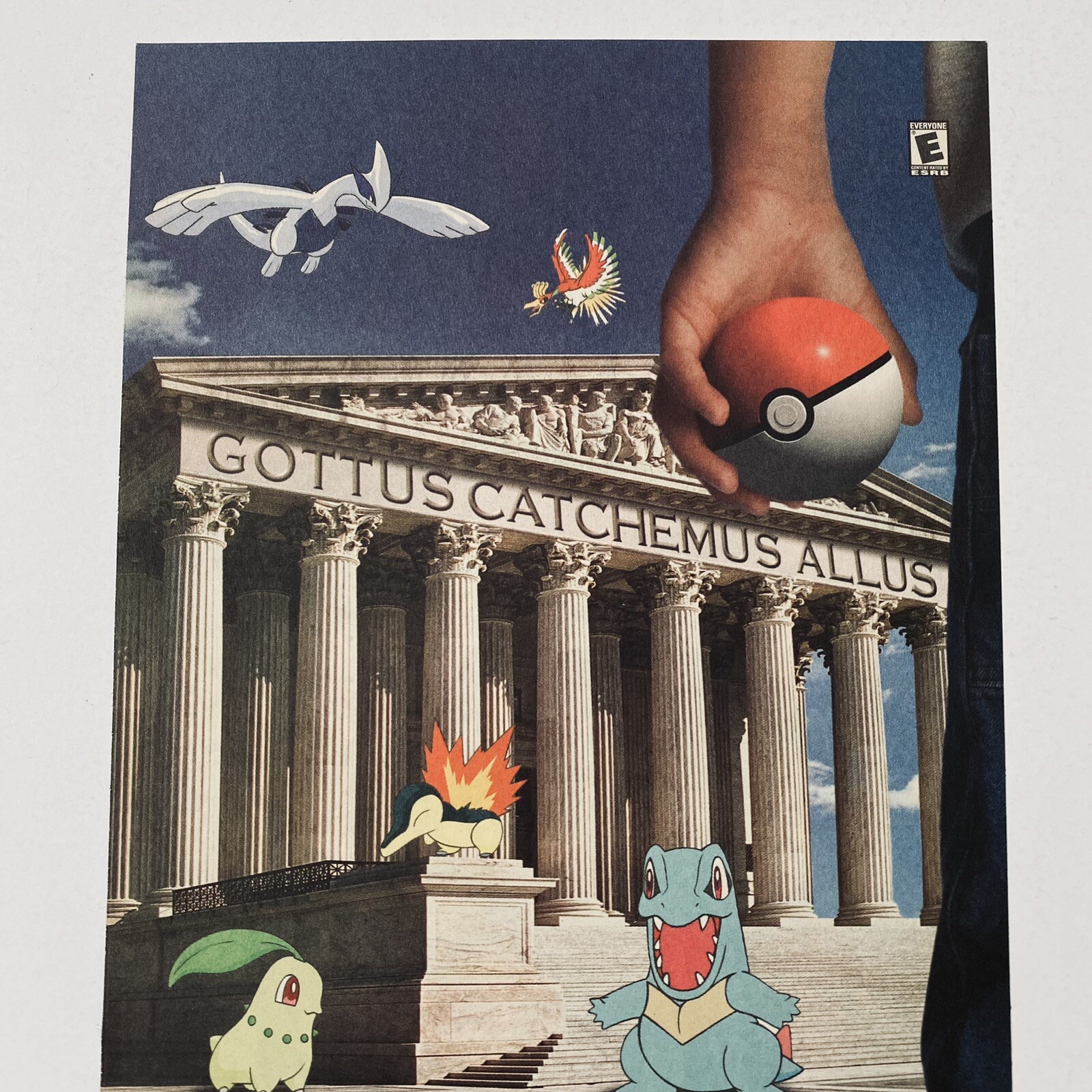 Pokémon Gold & Silver Game Boy Colour Nintendo Promo Poster 2000s Rare Print Ad
